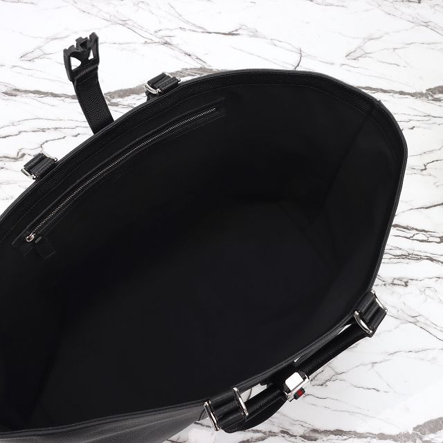 GG original calfskin maxi tote bag with web 816753 black