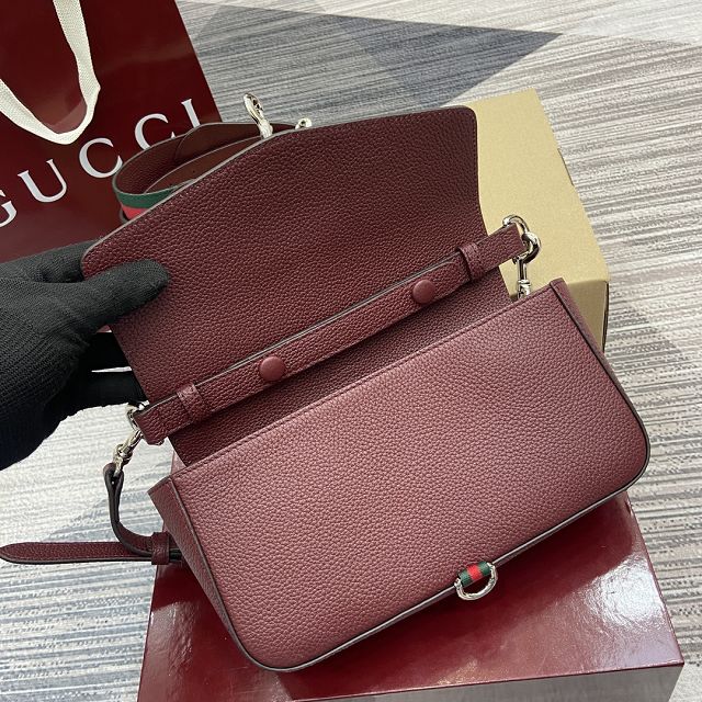 GG original calfskin small crossbody bag 821623 bordeaux