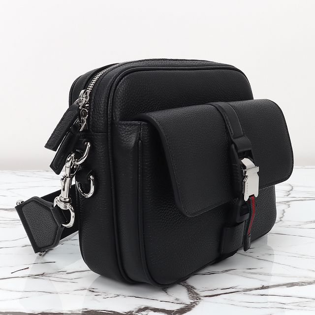 GG original calfskin small crossbody bag with web 816751 black