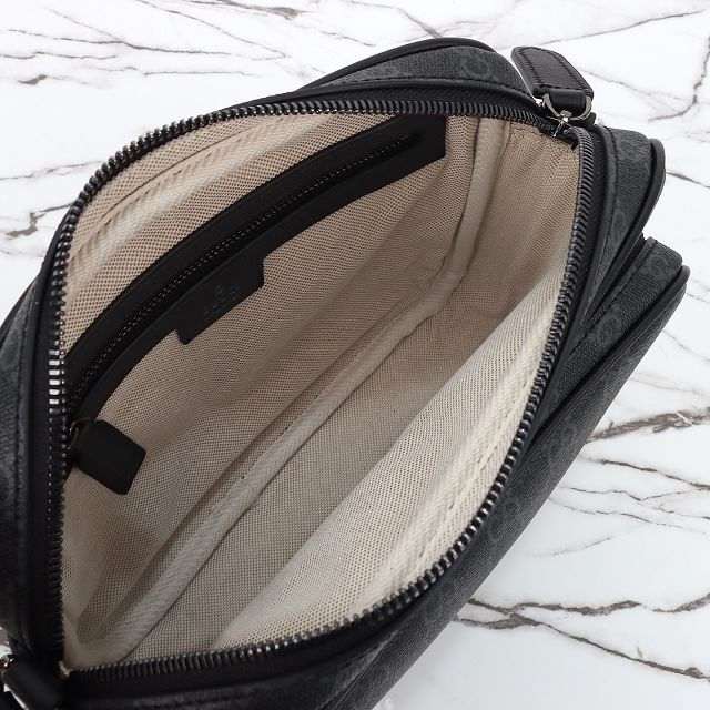 GG original canvas emblem medium crossbody bag 821160 black