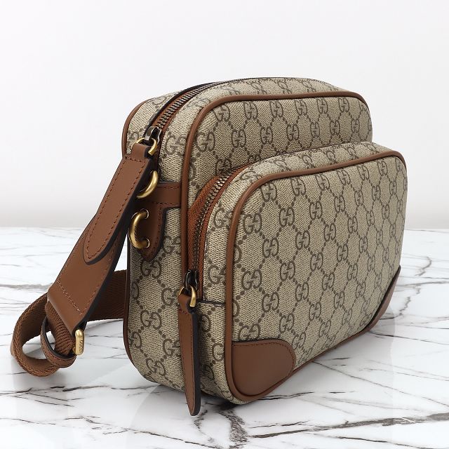 GG original canvas emblem medium crossbody bag 821160 brown