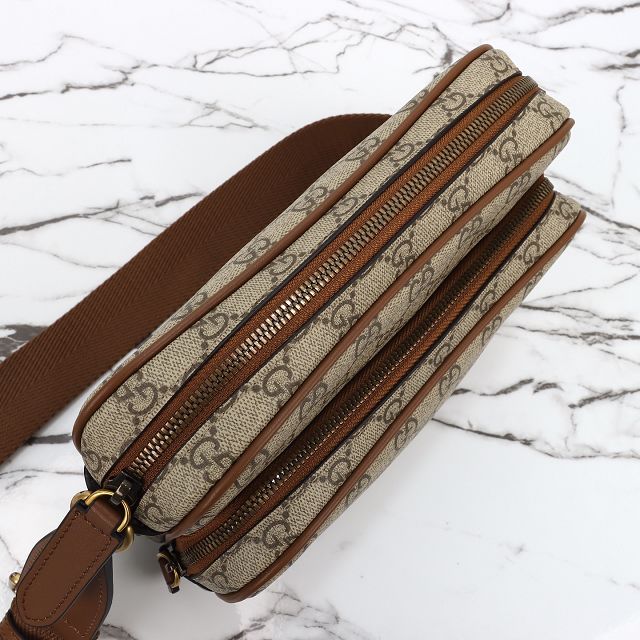 GG original canvas emblem medium crossbody bag 821160 brown