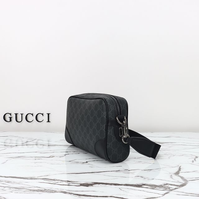 GG original canvas emblem small crossbody bag 821155 black