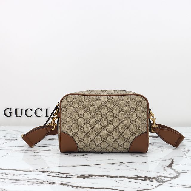 GG original canvas emblem small crossbody bag 821155 brown