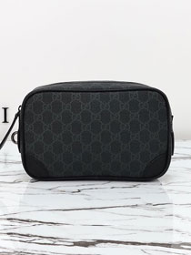 GG original canvas emblem small toiletry case 821164 black