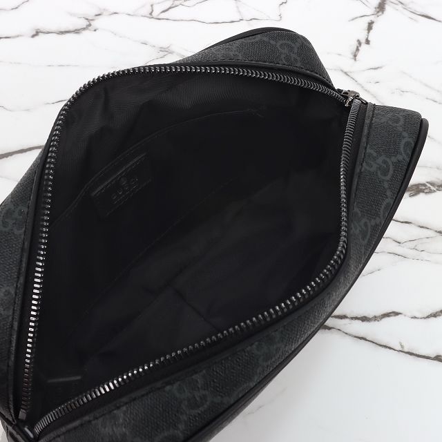 GG original canvas emblem small toiletry case 821164 black