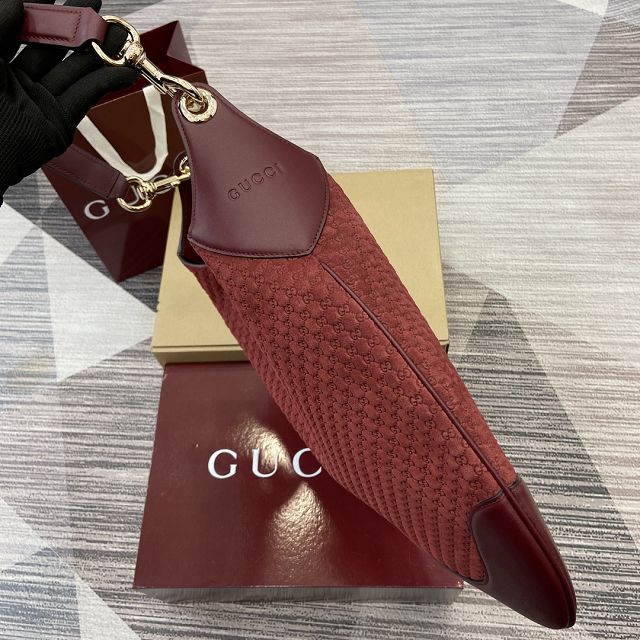 GG original suede B large shoulder bag 815924 bordeaux