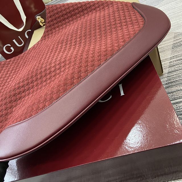 GG original suede B large shoulder bag 815924 bordeaux