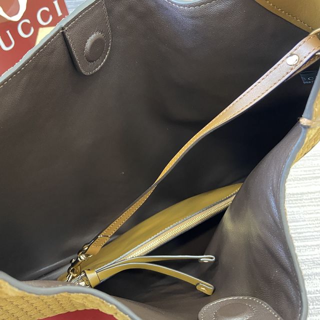 GG original suede B large shoulder bag 815924 brown