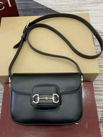 GG original calfskin 1955 horsebit mini shoulder bag 815205 black