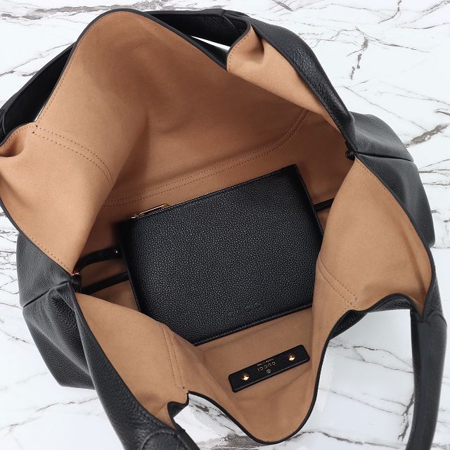 GG original calfskin softbit maxi shoulder bag 837466 black