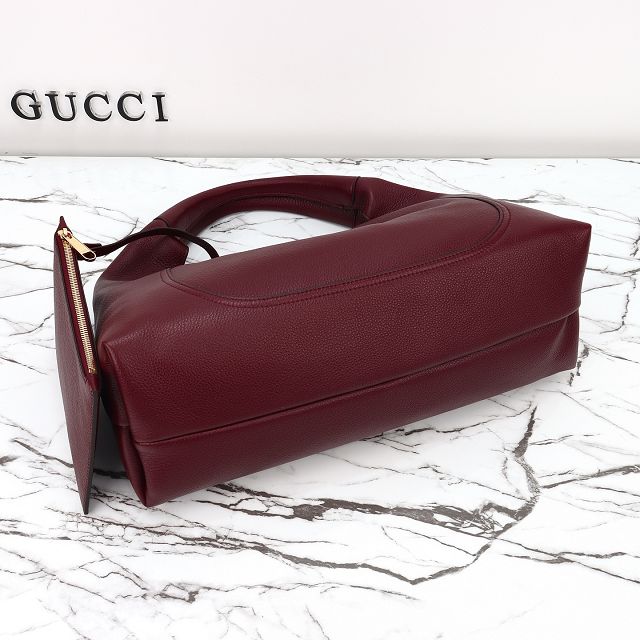 GG original calfskin softbit maxi shoulder bag 837466 bordeaux