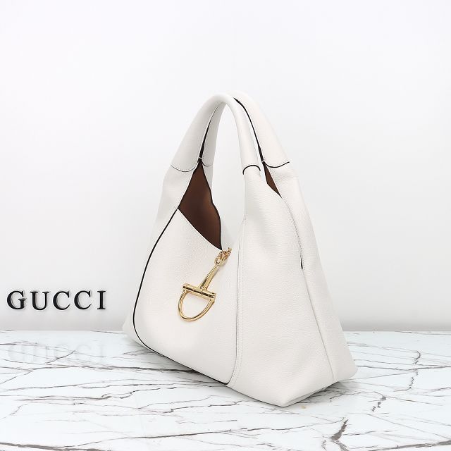 GG original calfskin softbit maxi shoulder bag 837466 white