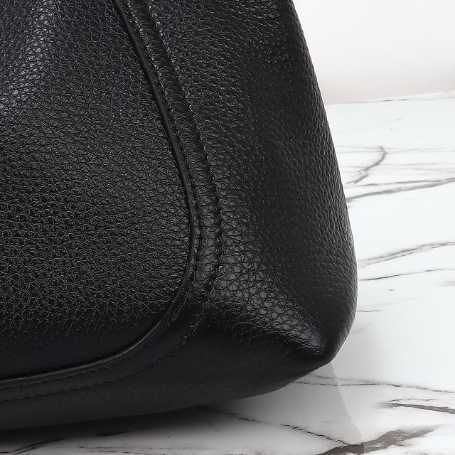 GG original calfskin softbit medium top handle bag 837467 black