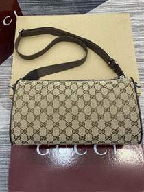 GG original canvas small cylinder bag 834455 brown