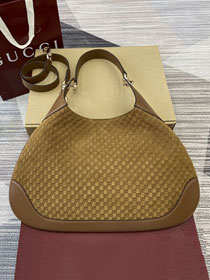 GG original suede B medium shoulder bag 834981 brown