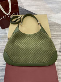 GG original suede B medium shoulder bag 834981 green