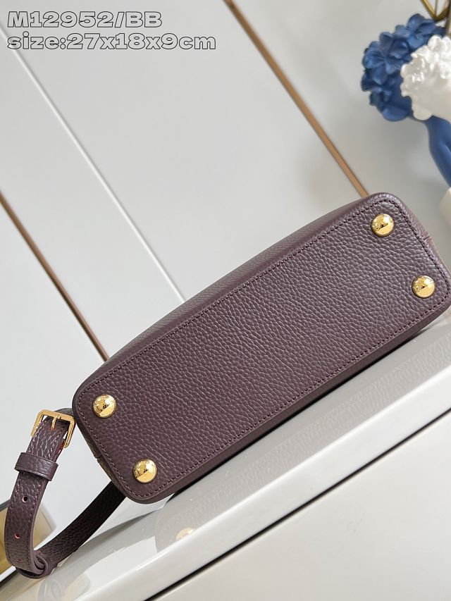 Louis vuitton original calfskin capucines BB handbag M21103 burgundy