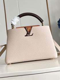 Louis vuitton original calfskin capucines mm handbag M20704 beige