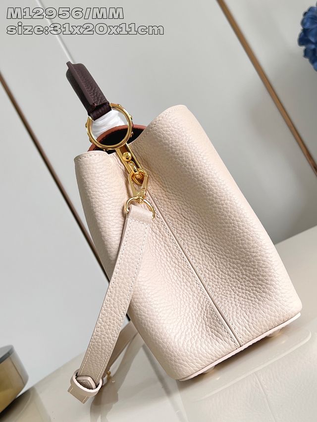 Louis vuitton original calfskin capucines mm handbag M20704 beige