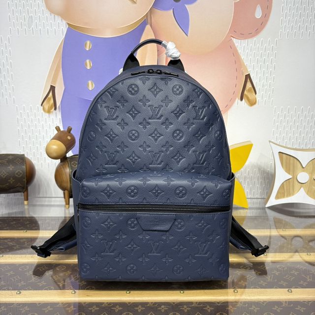 Louis vuitton original calfskin discovery backpack M14884 blue