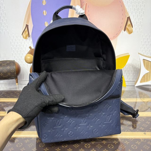 Louis vuitton original calfskin discovery backpack M14884 blue