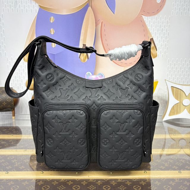 Louis vuitton original calfskin hobo cargo bag M14778 black