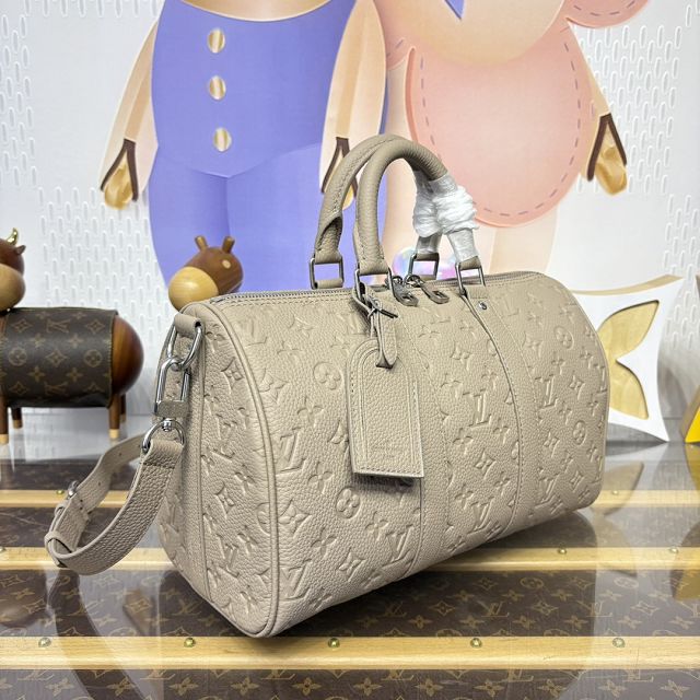 Louis vuitton original calfskin keepall 35 M11865 grey