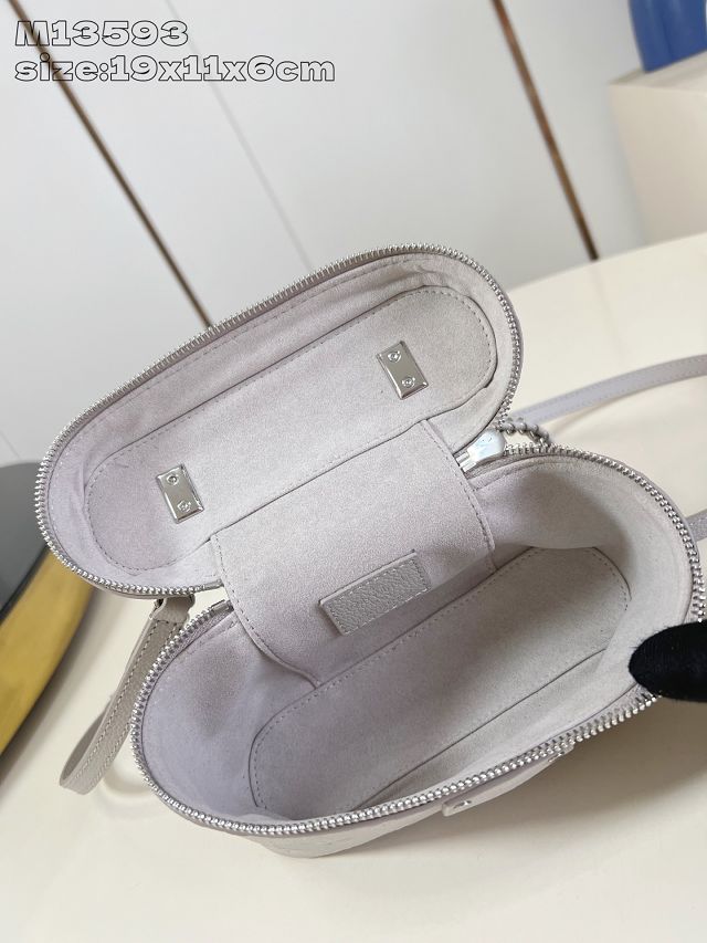 Louis vuitton original calfskin vanity chain pouch M13593 grey