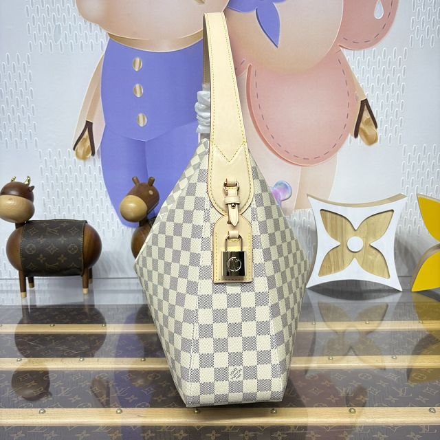 Louis vuitton original damier azur slouchy MM shoulder bag N00126