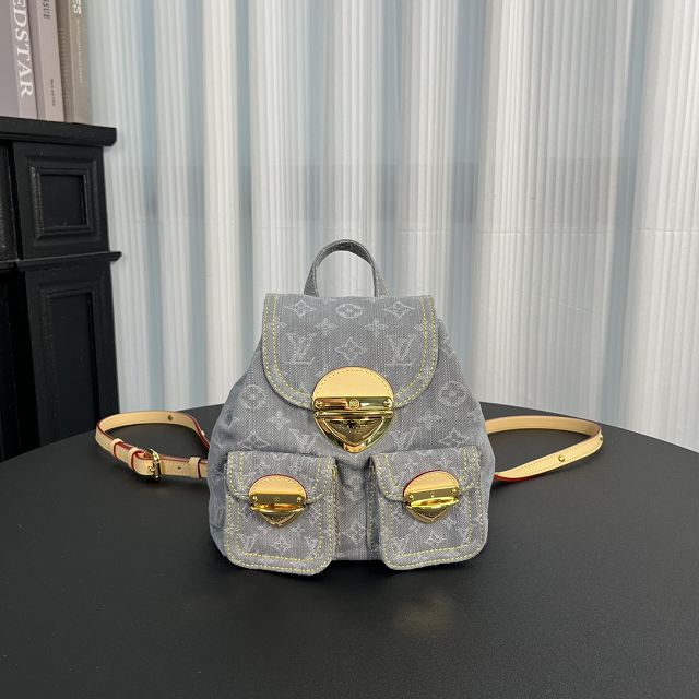 Louis vuitton original denim venice backpack M13031 grey