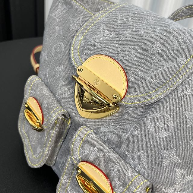 Louis vuitton original denim venice backpack M13031 grey