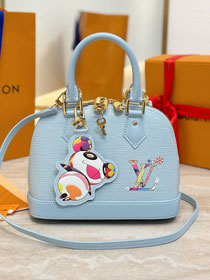 Louis vuitton original epi leather alma BB handbag M14197 blue