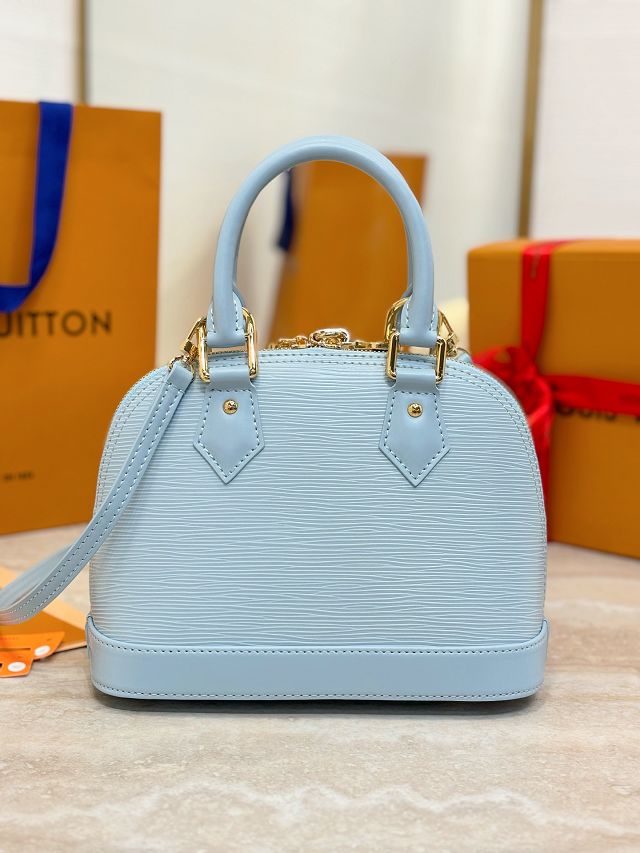 Louis vuitton original epi leather alma BB handbag M14197 blue