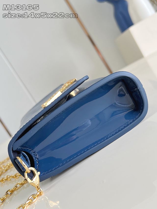 Louis vuitton original epi leather louise pochette M13165 blue