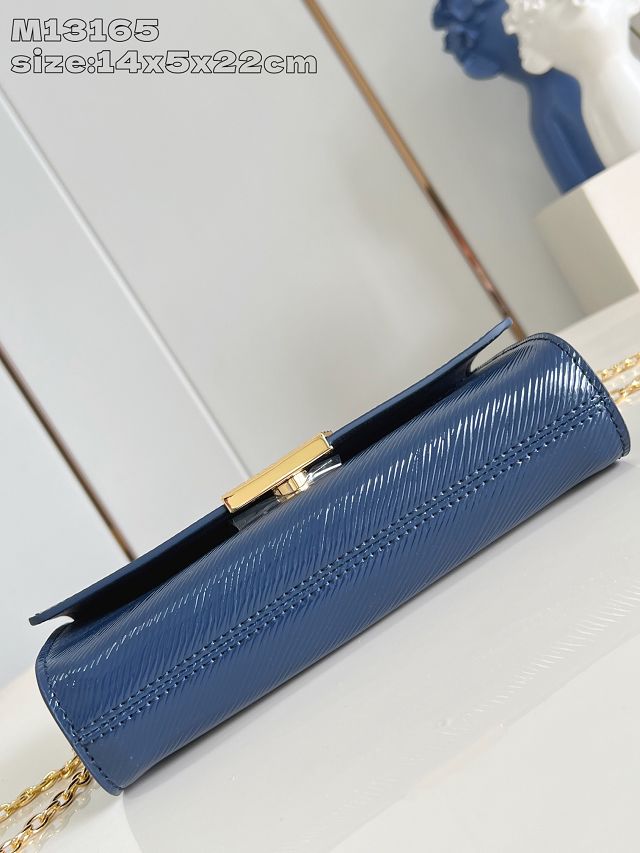 Louis vuitton original epi leather louise pochette M13165 blue