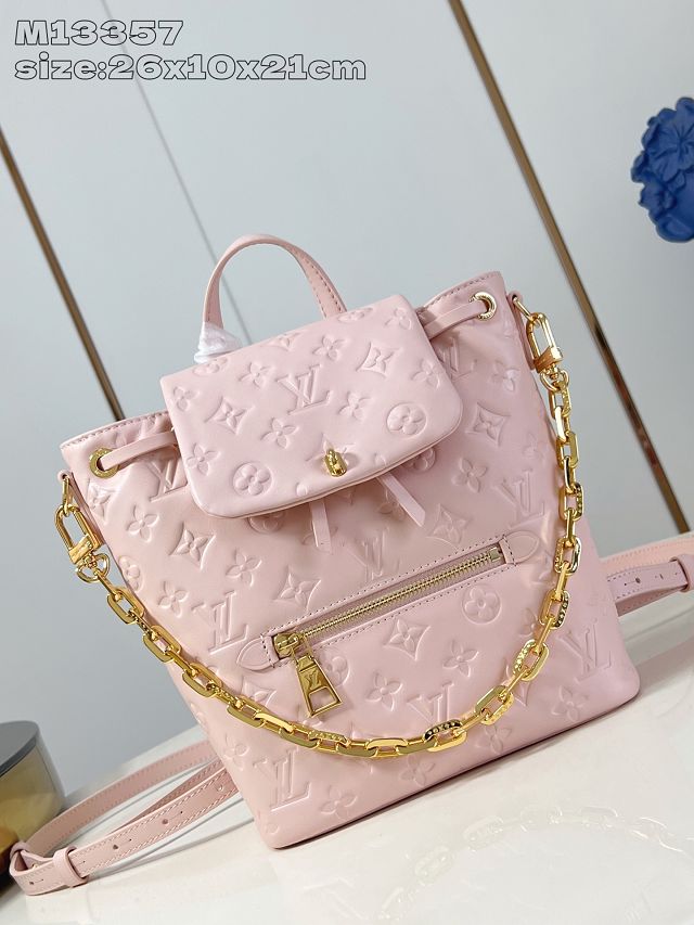 Louis vuitton original lambskin coussin backpack PM M13358 pink