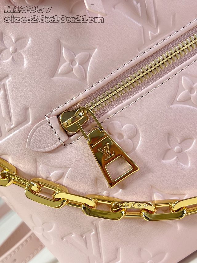 Louis vuitton original lambskin coussin backpack PM M13358 pink