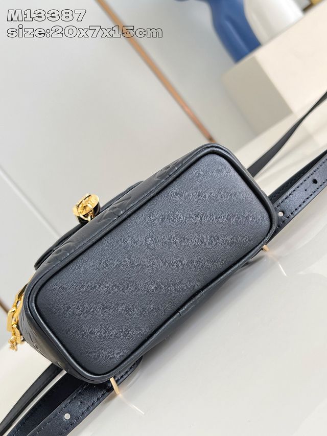 Louis vuitton original lambskin coussin backpack mini M13387 black