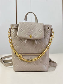 Louis vuitton original lambskin coussin backpack mini M13389 grey