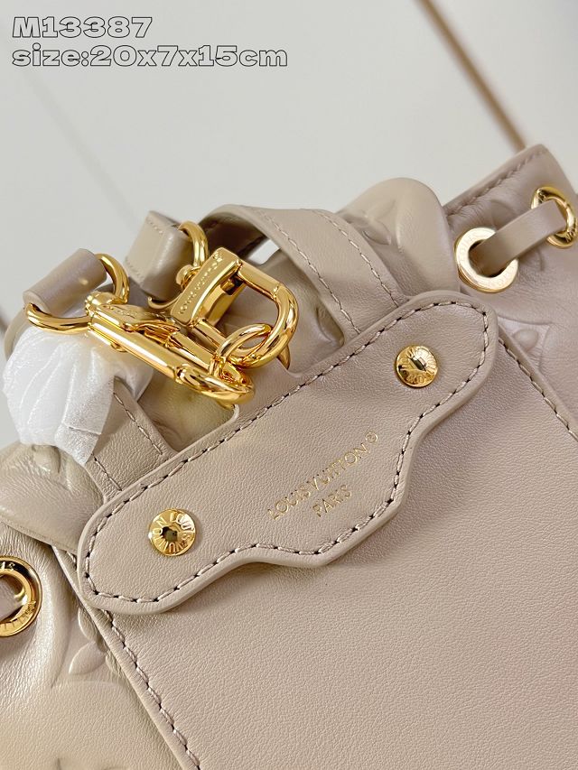 Louis vuitton original lambskin coussin backpack mini M13389 grey