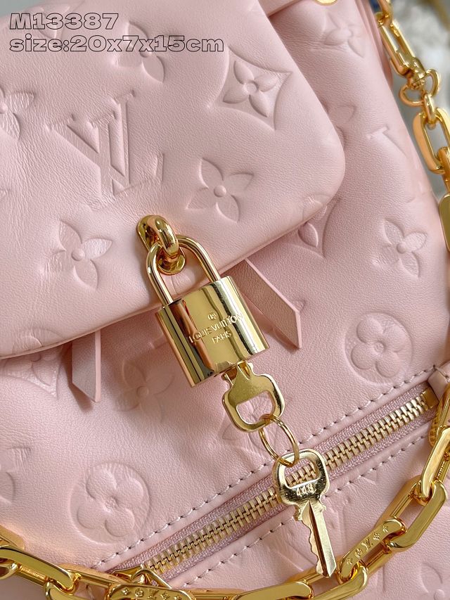 Louis vuitton original lambskin coussin backpack mini M13389 pink