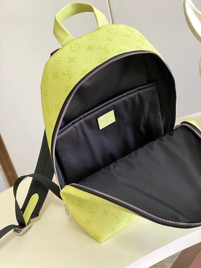 Louis vuitton original monogram canvas discovery slim backpack M14076 lemon yellow