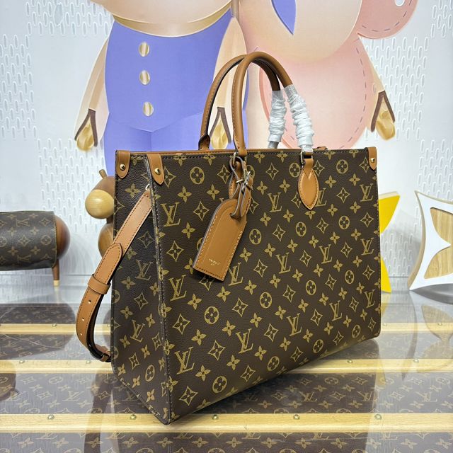 Louis vuitton original monogram canvas onthego organizer M14235 brown