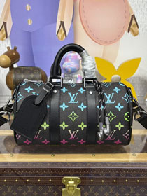 Louis vuitton original monogram reverse keepall 25 M13935 black