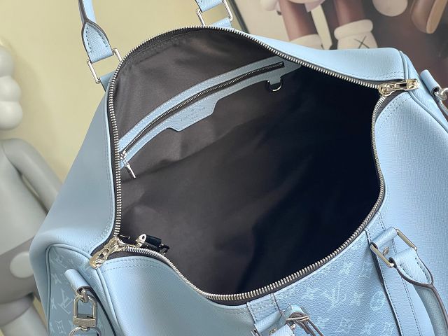 Louis vuitton original taiga calfskin keepall 50 M14122 blue
