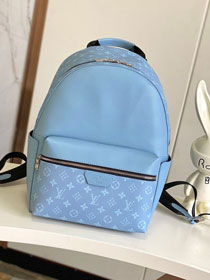Louis vuitton original taiga leather discovery backpack pm M14072 blue