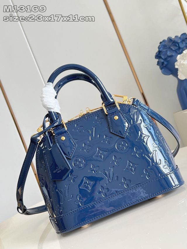 Louis vuitton original vernis leather alma BB M13169 blue
