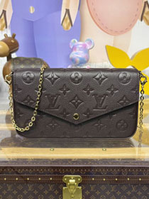 Louis vuitton original calfskin felicie pochette M14193 chocolate 
