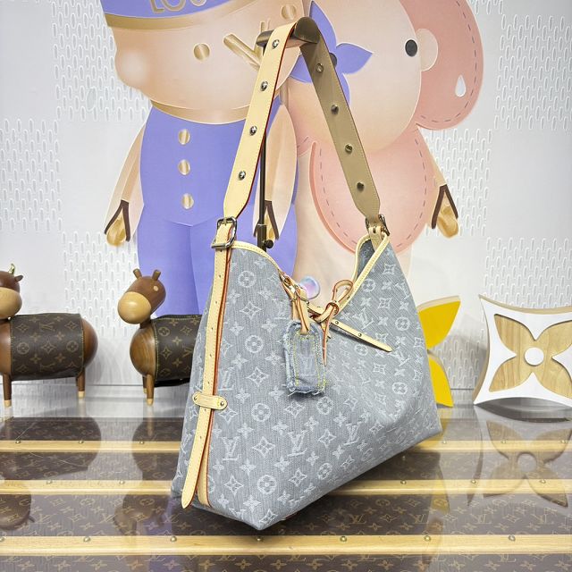 Louis vuitton original denim carryAll cargo MM M13289 grey